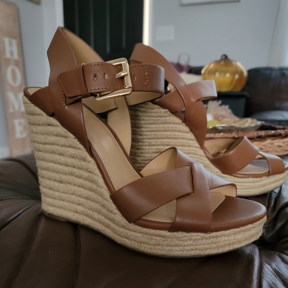 MICHAEL Michael Kors Shoes - Michael Kors Viola Wedge Espadrille Like New Never Worn